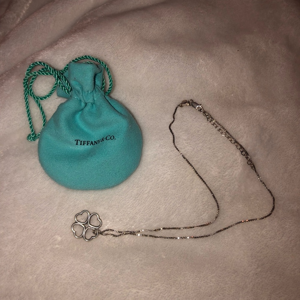 Tiffany and Co heart clover necklace
